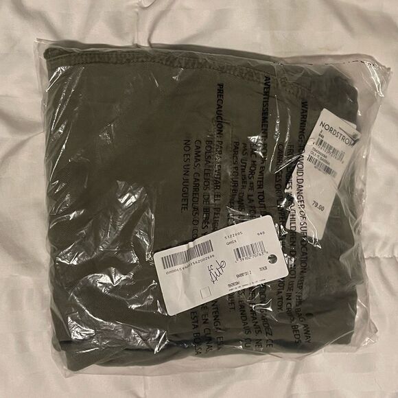 Treasure & Bond Olive Sarma High Rise Tie Paperbag Waist Cuffed Pants NWT Sz:2 - Picture 5 of 7